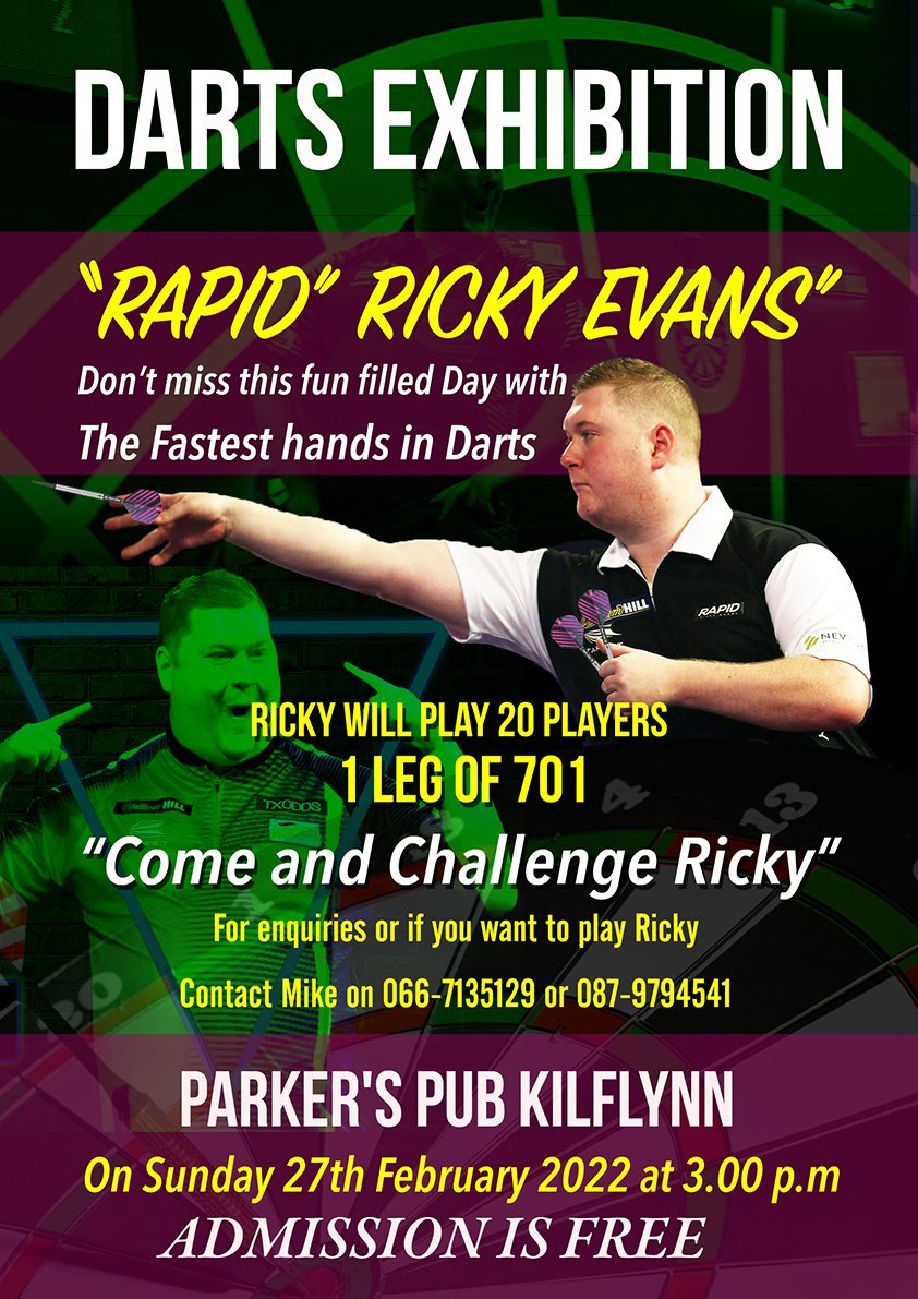 Rapid Ricky Evans at Parkers Pub