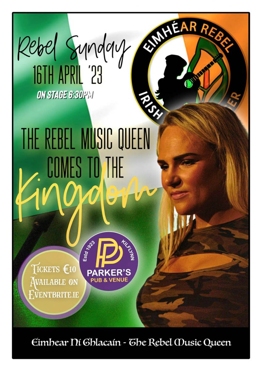 the rebel music Queen at Parkers Pub