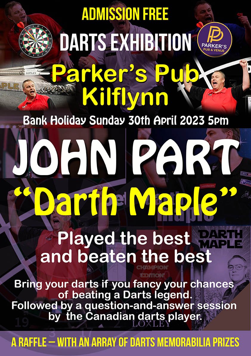 john part darts exhibition parkers pub