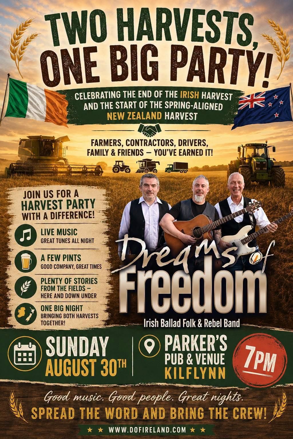 dreams of freedom at parkers pub